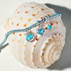 Pandora Srebrni obesek Delfini z modrim muranskim steklom 793924C01