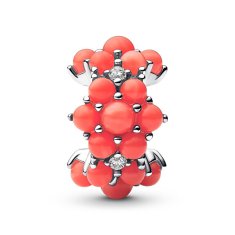Pandora Osupljiva srebrna perla Coral Ocean Moments 793897C01