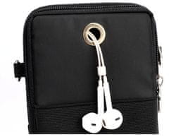 Camerazar Preko ramena torba za Samsung iPhone, črna, vodoodporna sintetika, 19x10x5 cm