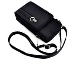 Camerazar Preko ramena torba za Samsung iPhone, črna, vodoodporna sintetika, 19x10x5 cm