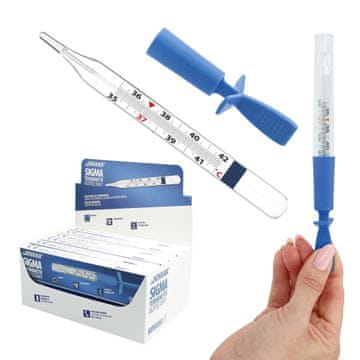 Novama SIGMA Brezortni termometer v ovitku, zaslon 12 kosov