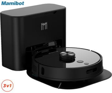 Mamibot EXVAC800S Macho robotski sesalnik, 5000 Pa, črn