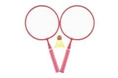 Teddies Set za badminton za otroke kovina/plastenke 2 palici + 1 košara 2 barvi v mreži