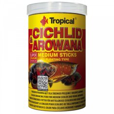 shumee SREDNJE VELIKE PALČKE ZA TROPSKIH CICHLIDOV IN AROWAN 250 ML/90 G