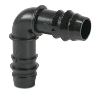 shumee Koleno 90° POM 25 mm valovito 4-delno črno