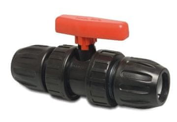 shumee Krogelni ventil PP 25 mm objemka 10 bar DN20 črn tip Safe 500