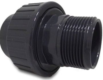 shumee Profec PVC-U prehodni vijak 63 mm x 2"" KW x GZ 10bar siv