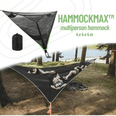 Smania Viseča mreža za več oseb (4 x 4 x 4 m) HammockMax | Prenosna viseča mreža | Družinska viseča mreža