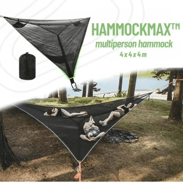 Smania Viseča mreža za več oseb (4 x 4 x 4 m) HammockMax | Prenosna viseča mreža | Družinska viseča mreža