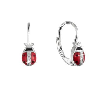 Evolution Group Čudoviti srebrni uhani Pikapolonice s cirkoni 11534.1