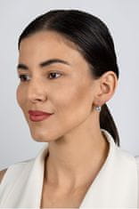 Brilio Silver Pozlačeni viseči uhani s kubičnim cirkonom EA1201Y