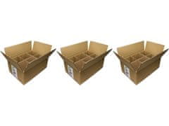 LAALU.cz Komplet 3 okraskov: škatla za 6 okraskov z mrežo - 30 x 20 x 12 cm