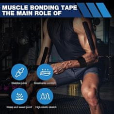 Netscroll Kineziološki trak za mišice in sklepe, elastičen športni trak za ramena, vrat, komolce in hrbet, vodoodporen 5 cm x 5 m, Bandage