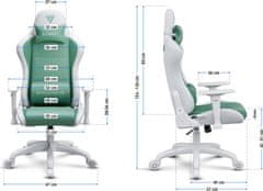 SENSE7 Igralni stol Fuku PU, Zelena