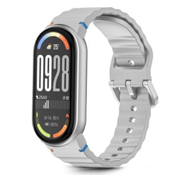 Tech-protect Silicone Sport pašček za Xiaomi Smart Band 8 / 9 / 10, crayon grey