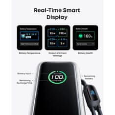 Anker Powerbank 25000 mAh z vgrajenim kablom USB-C, 165W, srebrn