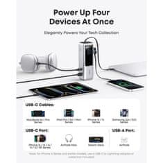 Anker Powerbank 25000 mAh z vgrajenim kablom USB-C, 165W, srebrn