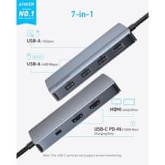 Anker USB-C Hub 7v1, Dual Display