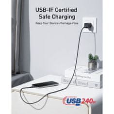 Anker Pleteni USB-C na USB-C kabel 240 W, 0,9m, črn