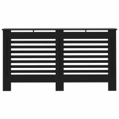 Vidaxl Pokrov za radiator črn 152x19x81,5 cm mediapan