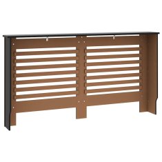 Vidaxl Pokrov za radiator črn 152x19x81,5 cm mediapan