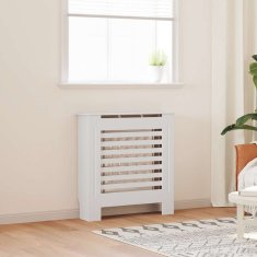 Vidaxl Pokrov za radiator MDF bel 78 cm