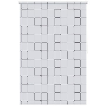 Vidaxl Rolo zavesa za prho 140x240 cm z kvadratni vzorci