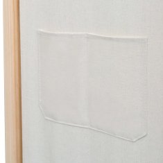 Vidaxl Paravan 3-delni blago 120x170x4 cm krem