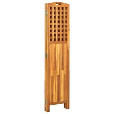 Vidaxl Paravan 4-delni 161x2x170 cm trden akacijev les