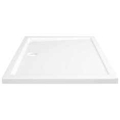 Vidaxl Pravokotna ABS tuš kad bela 80x90 cm