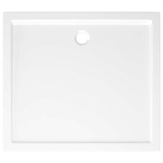 Vidaxl Pravokotna ABS tuš kad bela 80x90 cm