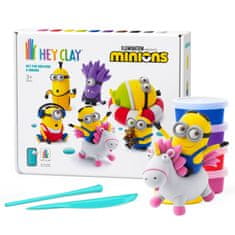 HEY CLAY Hey Clay Minions Modelirna masa za otroke + dodatki, modelirna glina, penasta masa 15 barv 3+ 