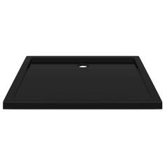 Vidaxl Pravokotna ABS tuš kad črna 80x90 cm
