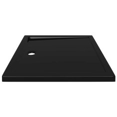 Vidaxl Pravokotna ABS tuš kad črna 80x90 cm