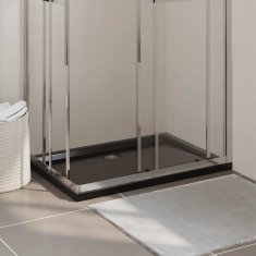 Vidaxl Pravokotna ABS tuš kad črna 70x100 cm