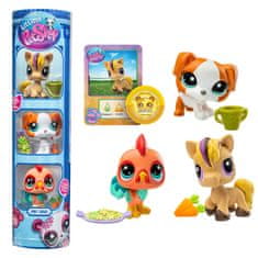 HASBRO Littlest Pet Shop #163-165 Komplet 3 figuric živali + dodatki, premične zbirateljske figurice 3+ 