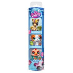 HASBRO Littlest Pet Shop #163-165 Komplet 3 figuric živali + dodatki, premične zbirateljske figurice 3+ 