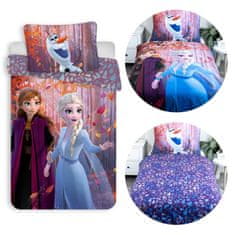 Disney DISNEY Frozen DVOJNA STRAN, otroška posteljnina, zadrga, 100% BOMBAŽ 140x200+70x90 cm OEKO-TEX