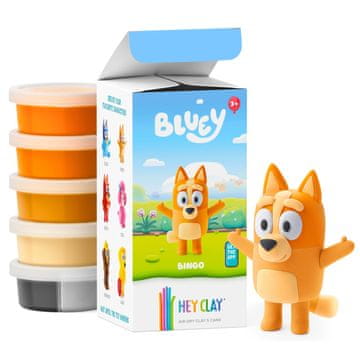 sarcia.eu Hej Clay Bluey BINGO Modelirna masa za otroke + dodatki, modelirna glina, penasta masa 5 barv 3+
