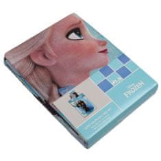 Disney DISNEY Frozen Modra DVOJNA otroška posteljnina z zadrgo, 100% BOMBAŽ 160x200+70x80 cm OEKO-TEX 
