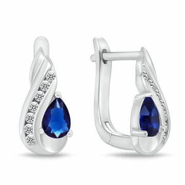 Brilio Silver Srebrni viseči uhani s kubičnim cirkonom EA1195WB