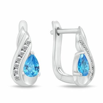 Brilio Silver Srebrni viseči uhani s kubičnim cirkonom EA1195WAQ