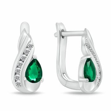 Brilio Silver Srebrni viseči uhani s kubičnim cirkonom EA1195WG