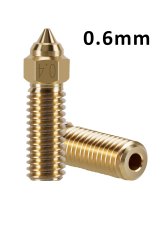 Start3Dprint 0.6mm Medeninaste šobe za tiskalnike Creality K1, Volcano, Sidewinder X1/X2, Genius Pro, K1 Max, Vyper - M6 navoj, 1,75 mm filament