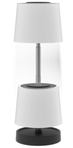  Platinet PTL45 Wavy brezžična namizna LED svetilka, USB-C, 28,5 x 10 cm, črno-bela