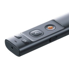 BASEUS Baseus Orange Dot večfunkcijski daljinski upravljalnik za predstavitve z laserskim kazalcem (siv)