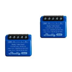 Shelly Komplet 2 krmilnikov Shelly 1 Mini Gen3 WiFi/Bluetooth