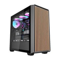 darkFlash Računalniška ohišje Darkflash DS900WD (črno) + 4 ventilatorji