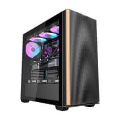 darkFlash Računalniška ohišje Darkflash DS900WS (črno) + 4 ventilatorji