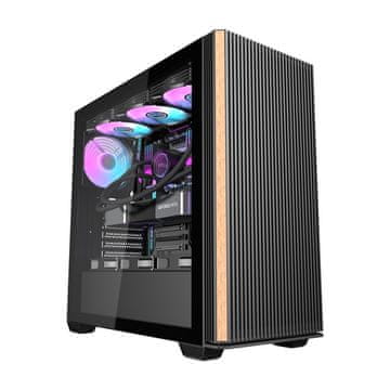 darkFlash Računalniška ohišje Darkflash DS900WS (črno) + 4 ventilatorji